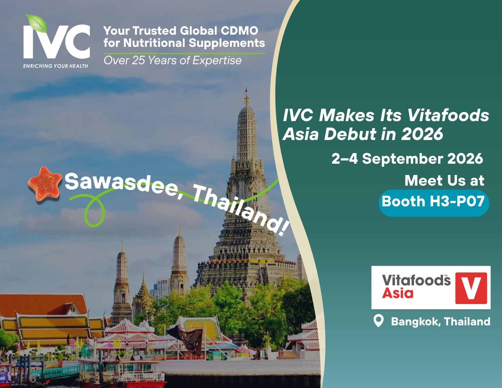 IVC will make its Vitafoods Asia debut in 2026